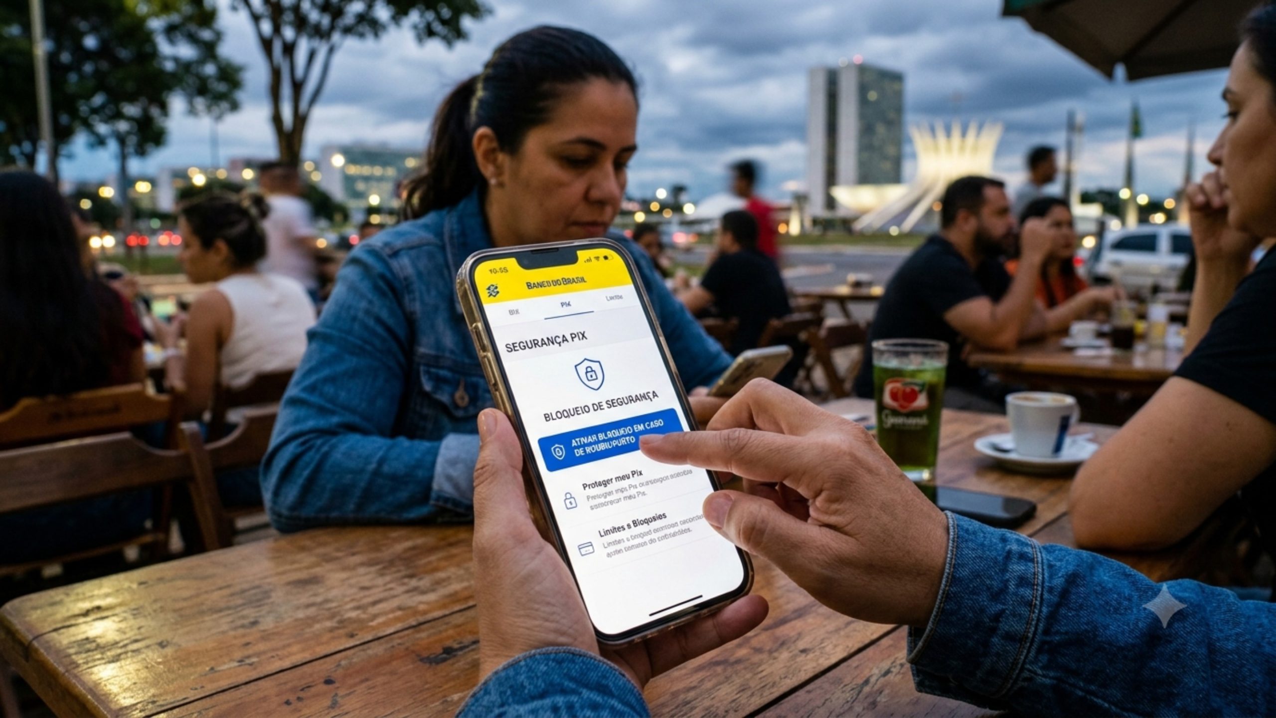 O botão do app do Banco do Brasil de bloqueio do Pix em caso de roubo; ative logo antes que precise