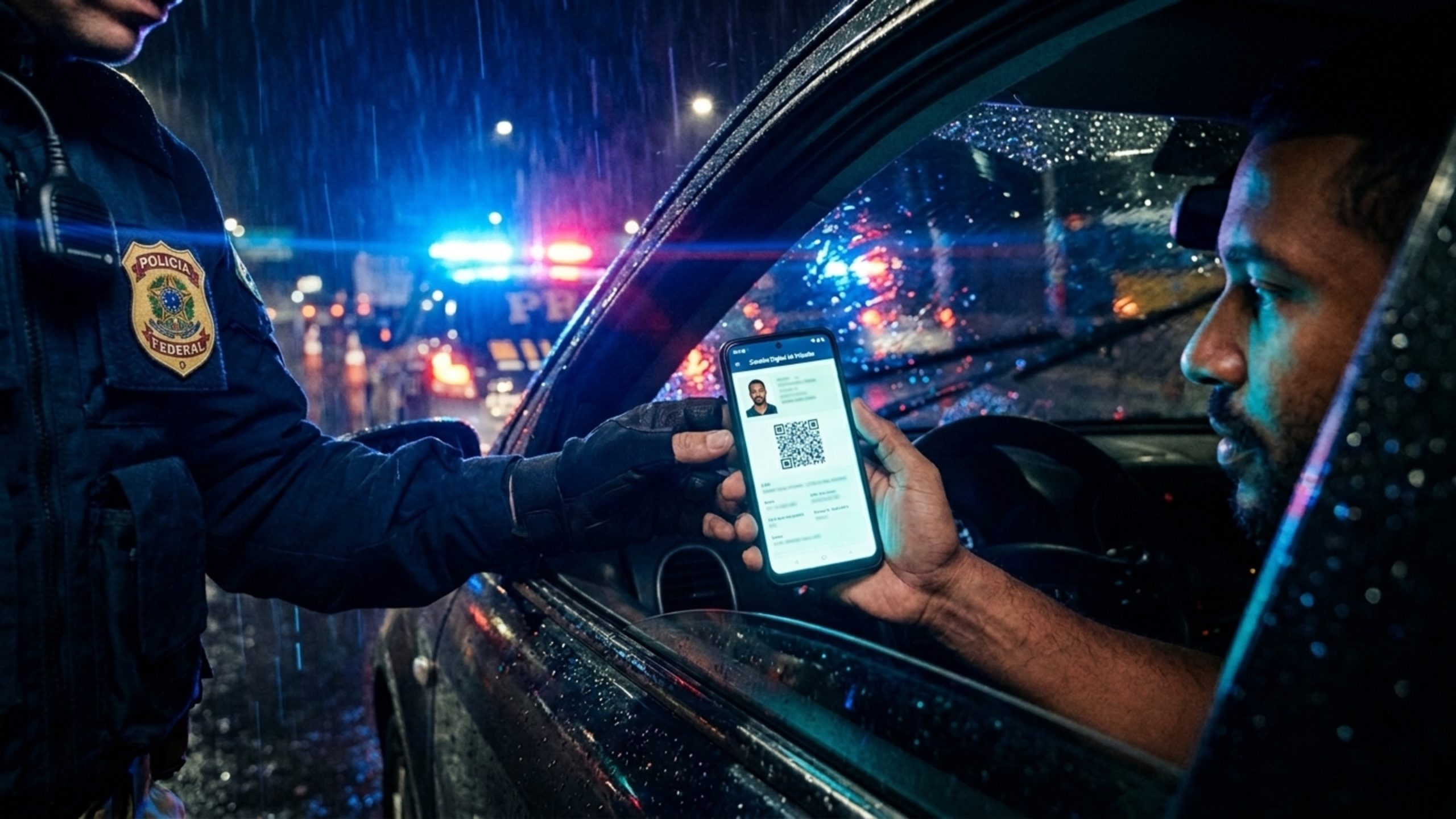 Policial encontra apenas a CNH Digital durante a blitz; saiba o que pode acontecer