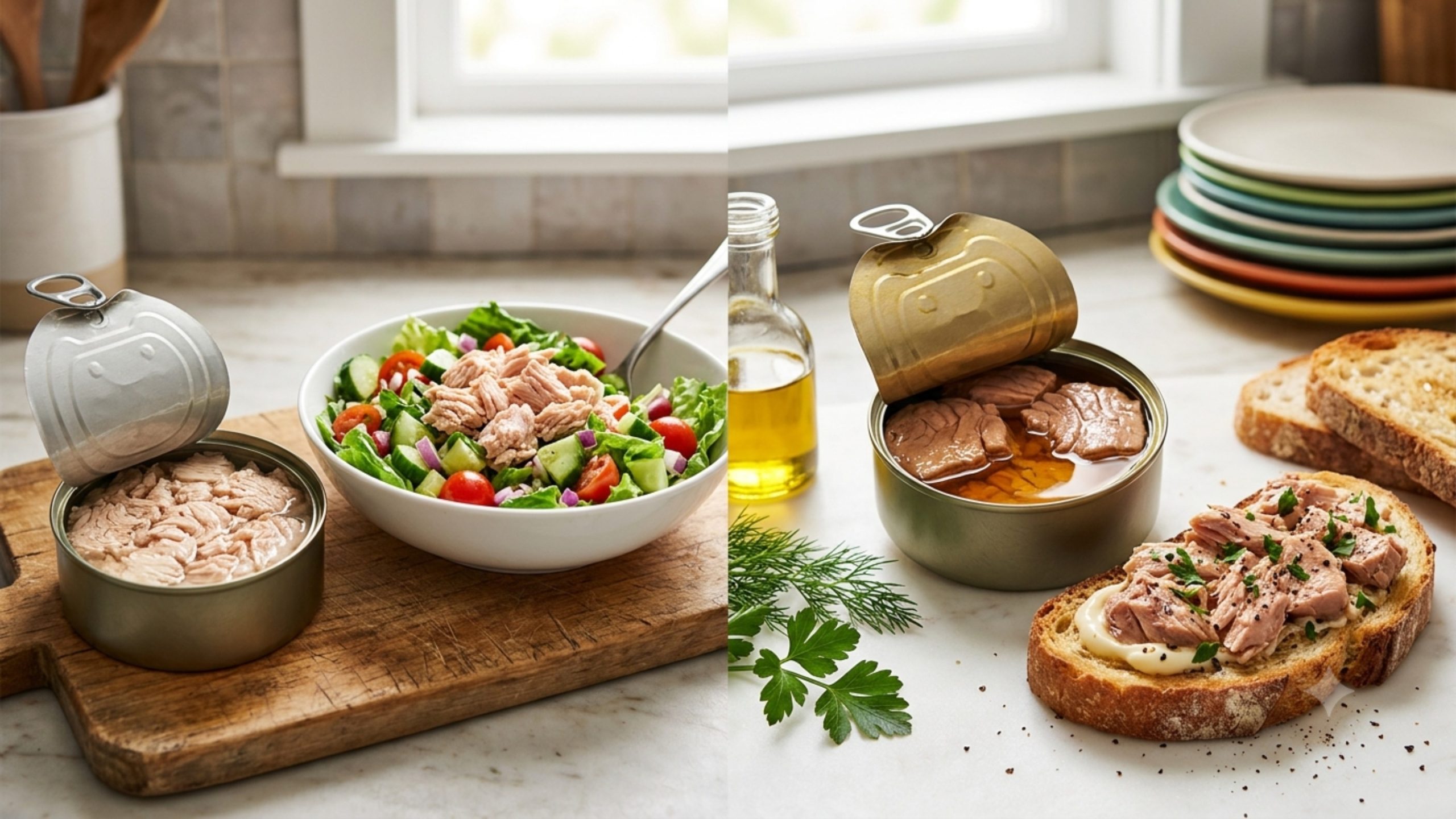 Qual é a diferença entre atum em lata na água e no óleo e qual comprar?
