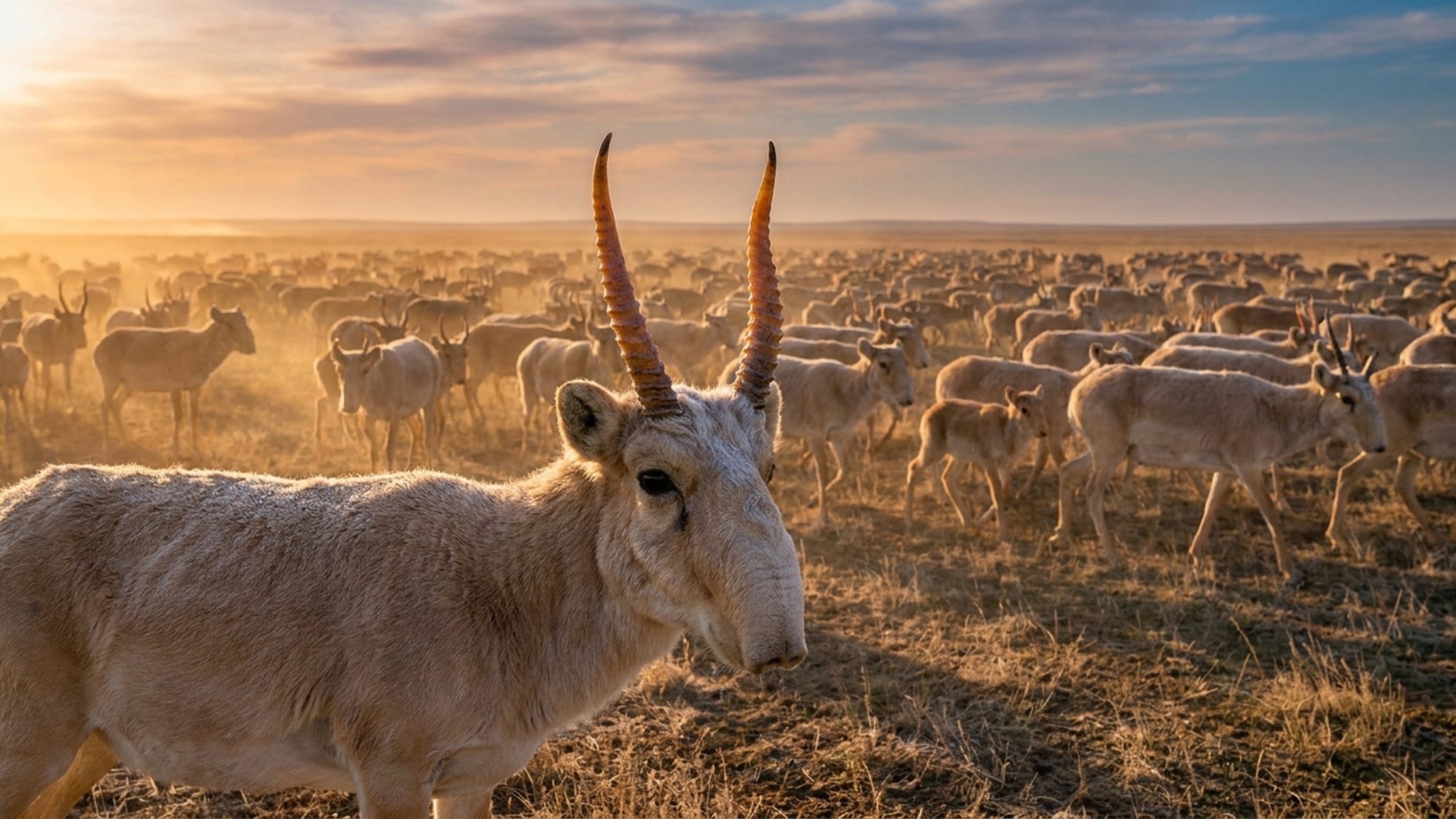 Antílope reduzido a cerca de 25 mil animais nos anos 1990 ultrapassa 4 milhões e volta a formar rebanhos gigantescos nas estepes