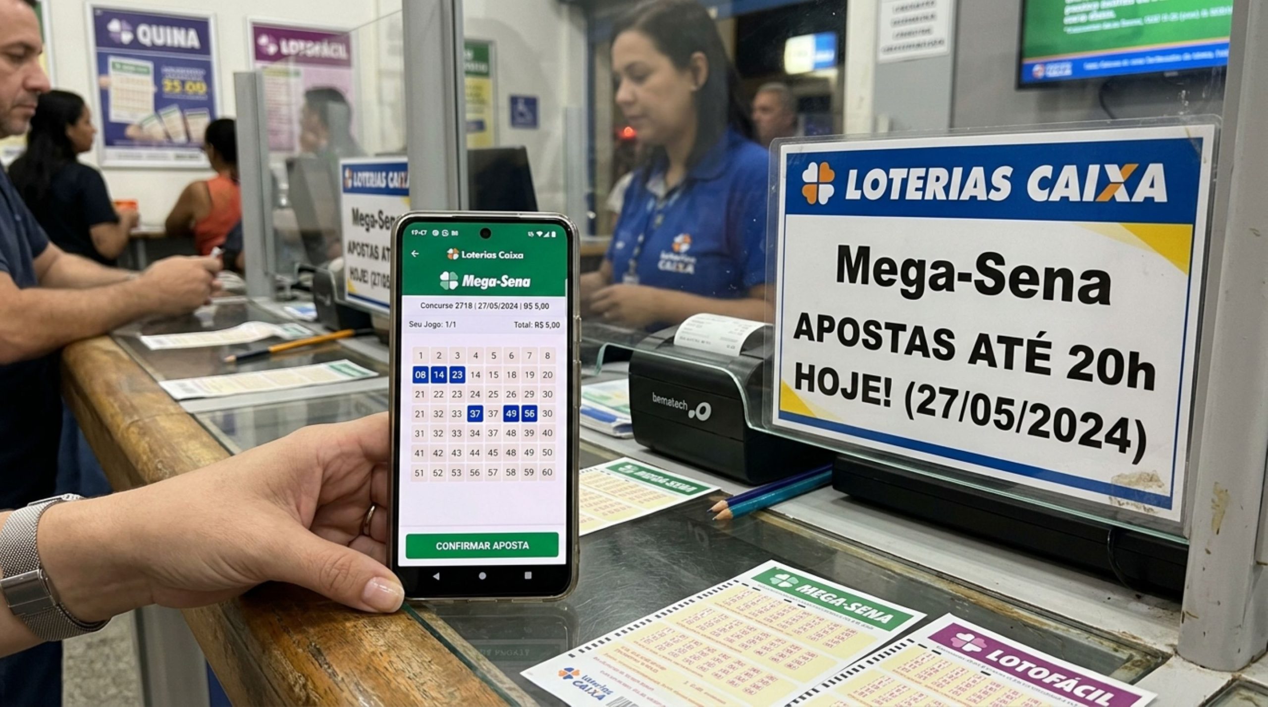 Prêmio de R$ 35 milhões na Mega-Sena movimenta apostadores de todo o país e enche lotéricas