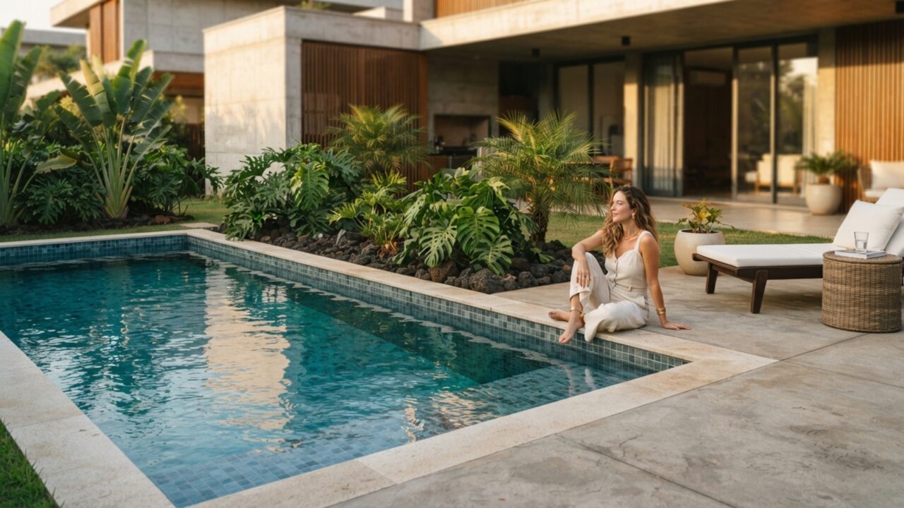Quanto um pedreiro cobra para construir uma piscina de alvenaria de 8 x 4 metros com prainha e casa de máquinas em julho de 2026?