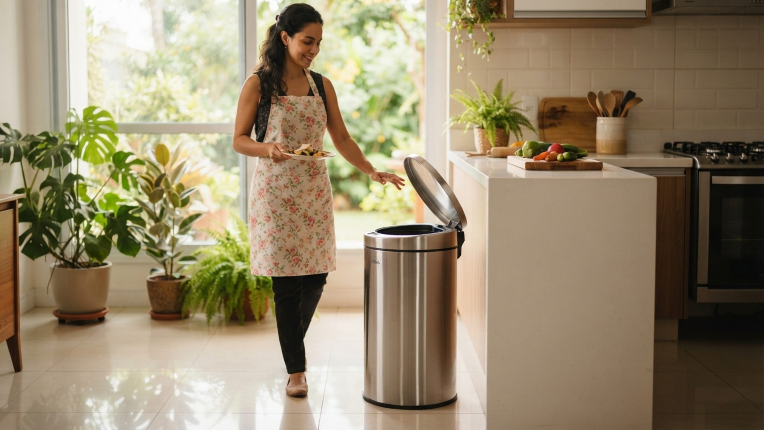 o cesto com sensor de aproximação que você coloca na cozinha em 1 minuto