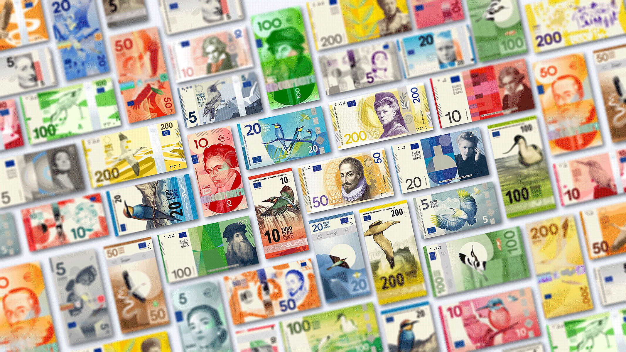 Vêm aí as novas notas de euro