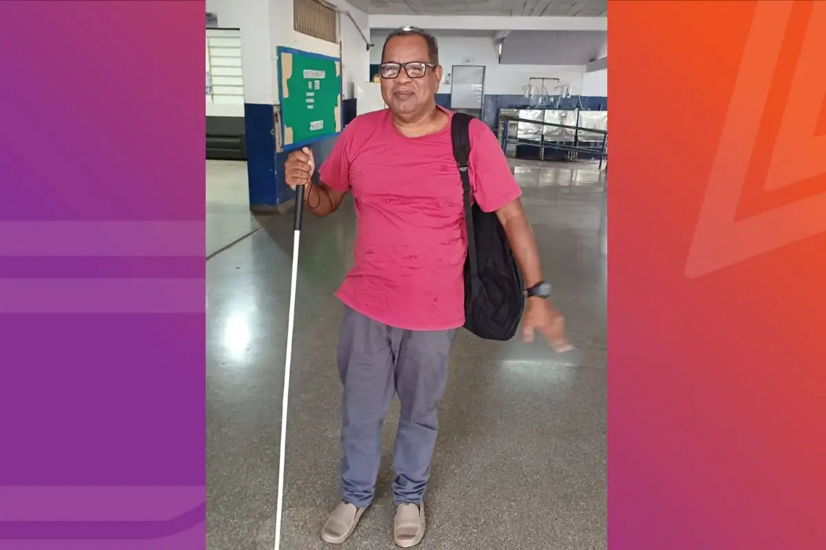 Sérgio Siqueira, que tem baixa visão, defende mais acessibilidade, empatia e oportunidades para pessoas com deficiência.