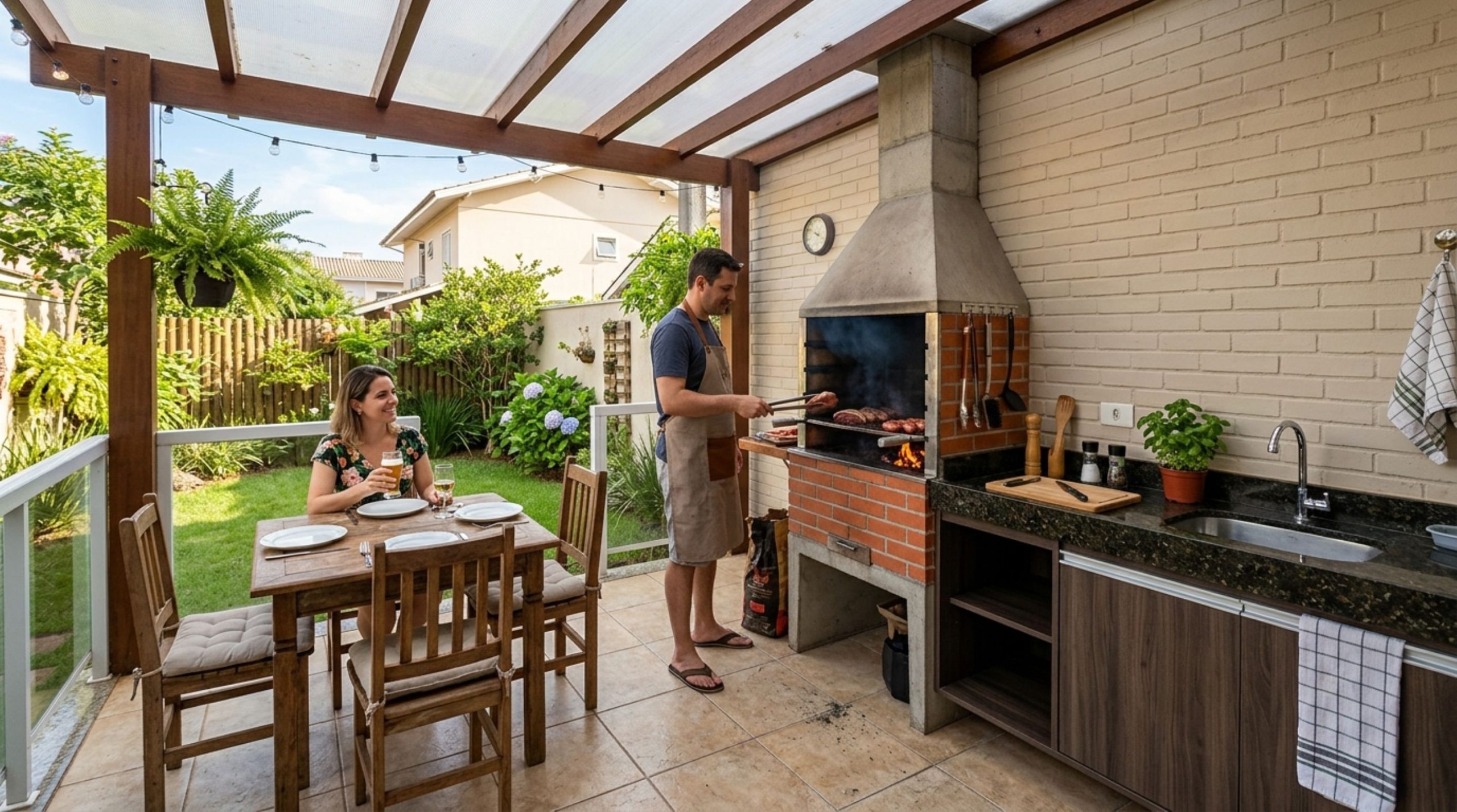 Quanto custa construir uma varanda gourmet no fundo de casa para receber amigos com mais conforto em 2026?