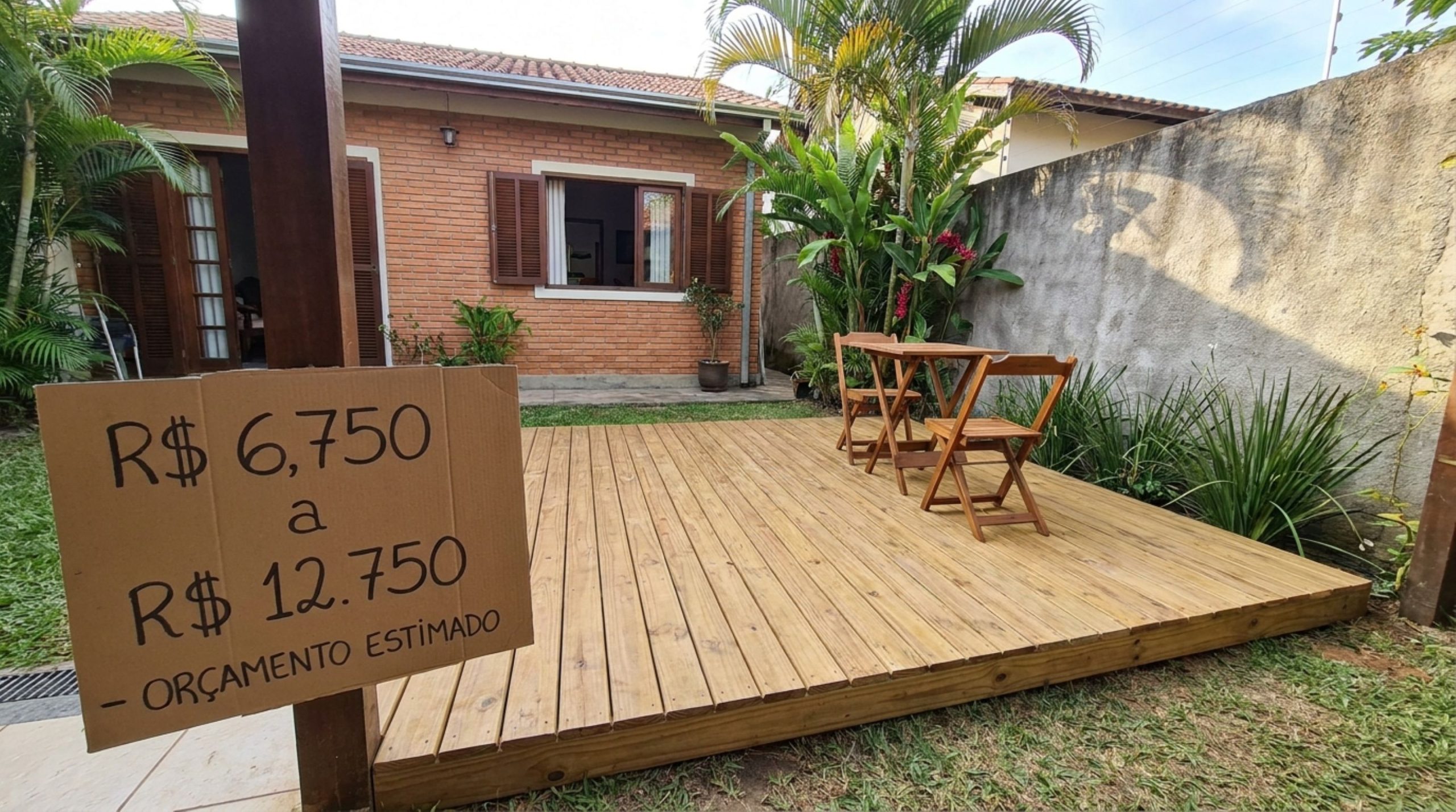o tamanho da área e o tipo de base puxam o orçamento para cima