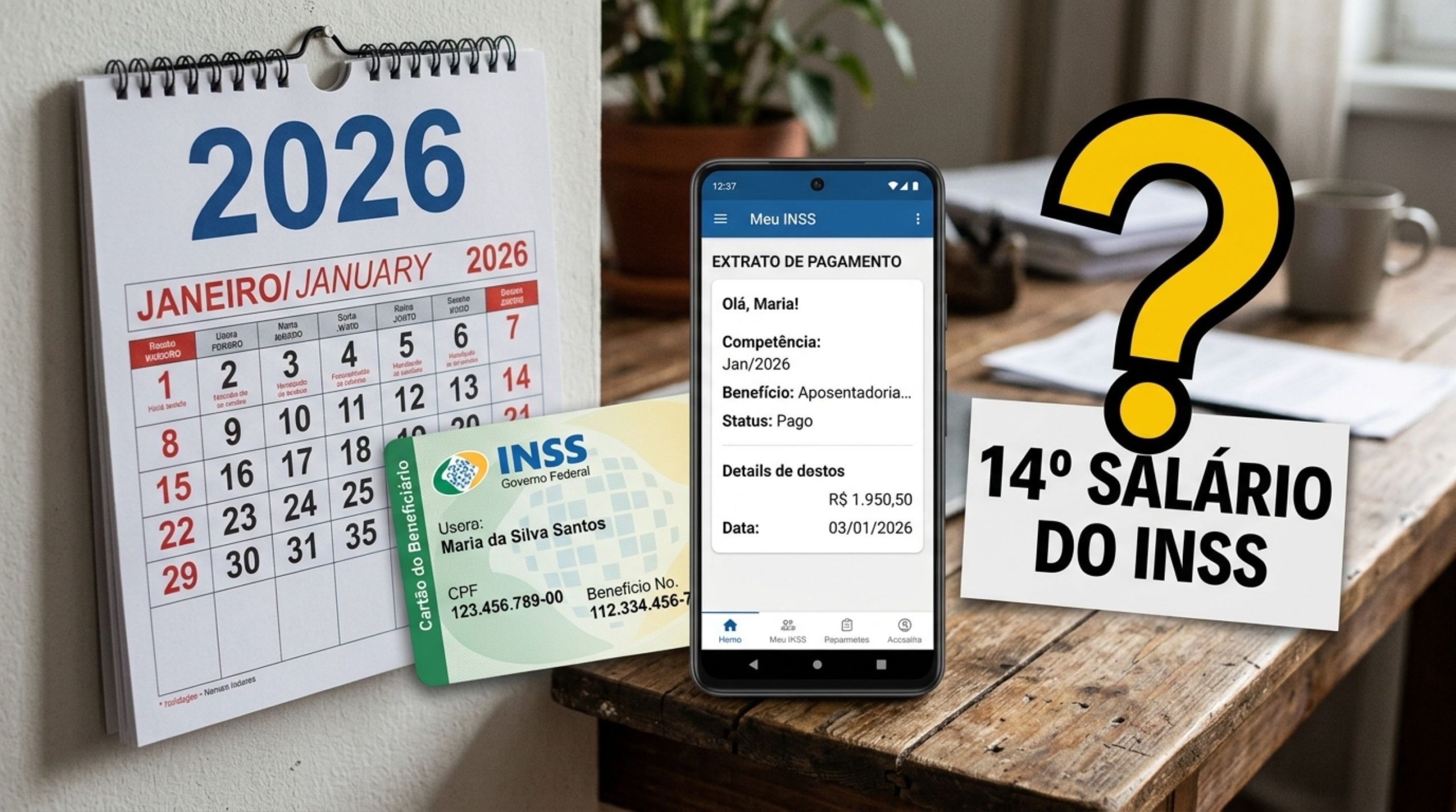 INSS faz alerta para aposentados e pensionistas que aguardam pelo 14º salário em 2026