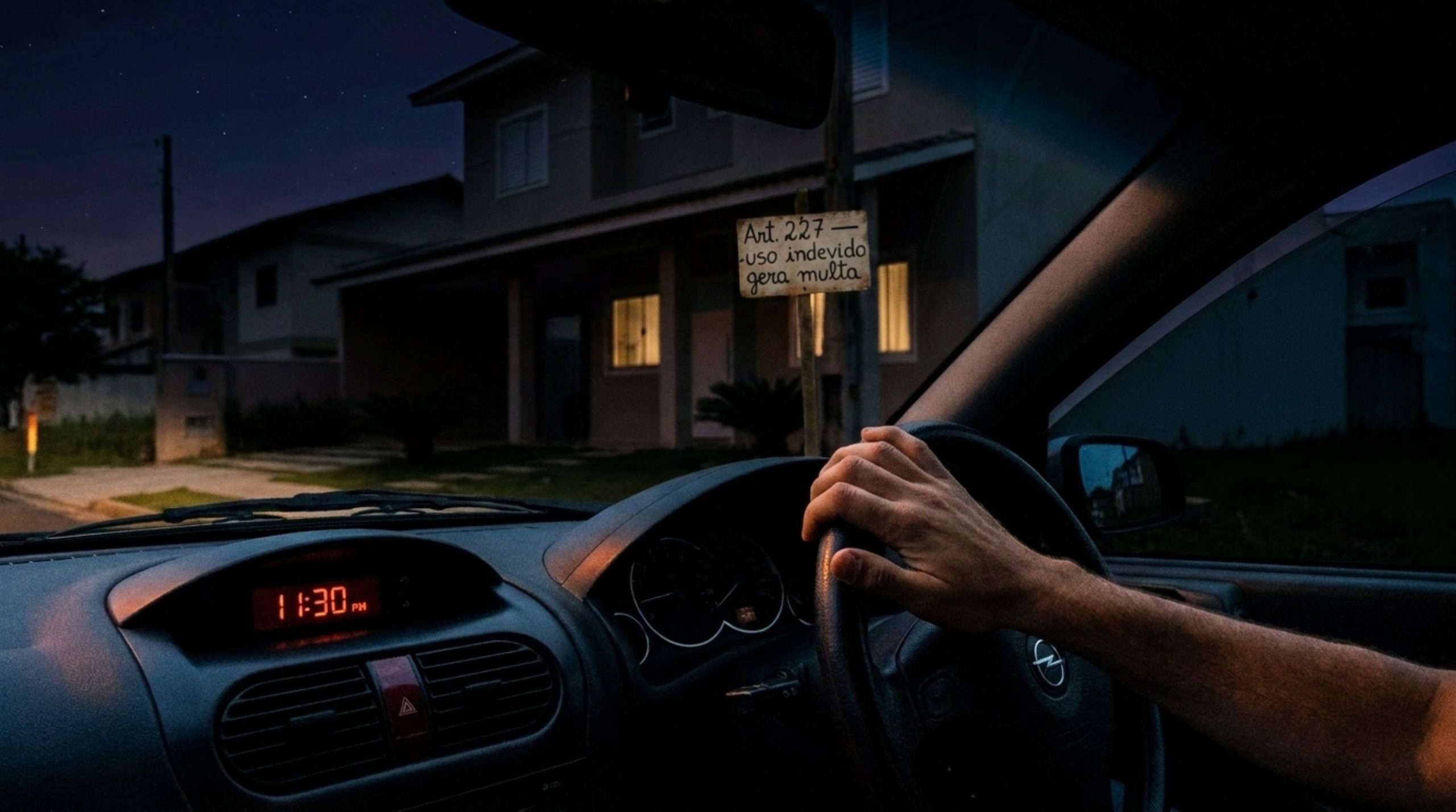 Motorista buzina por vários segundos durante a madrugada e descobre que a lei do silêncio também existe indiretamente no art. 227 do Código de Trânsito Brasileiro
