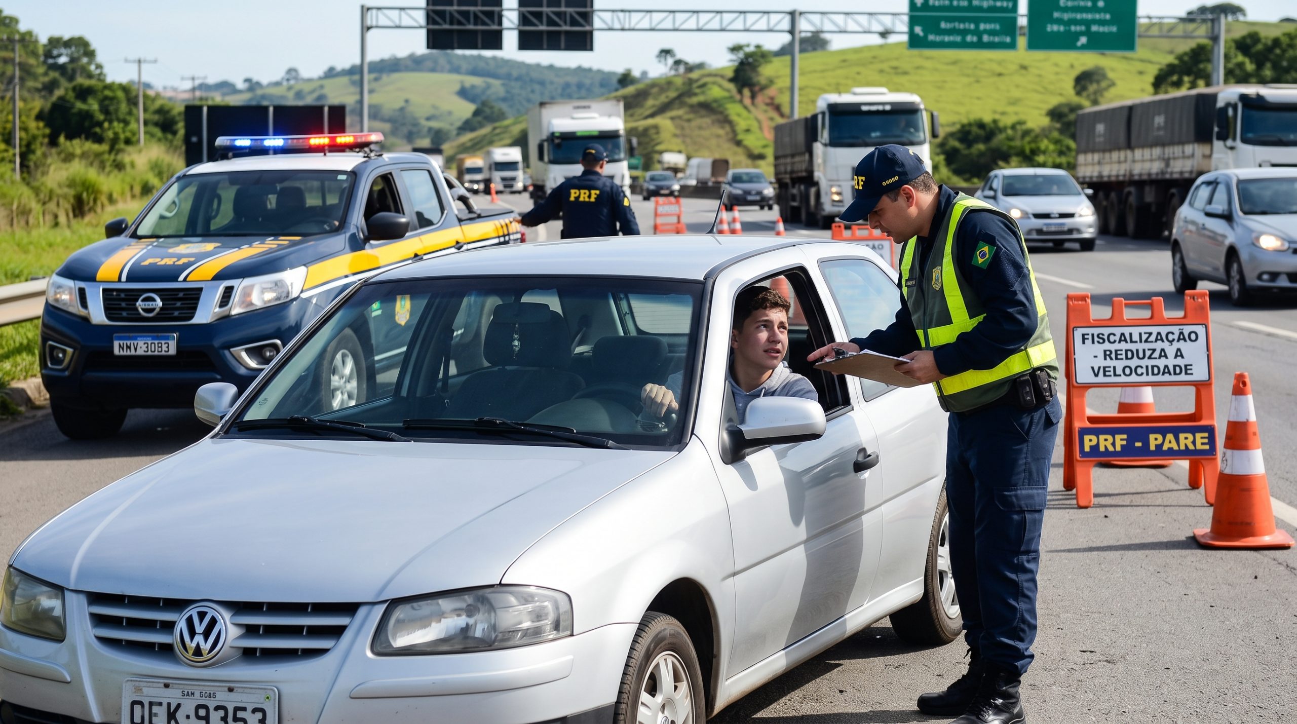 Pai empresta carro para filho de 17 anos ir até a padaria do bairro, veículo é parado em blitz e o dono do carro tem a própria CNH suspensa e responde a processo criminal