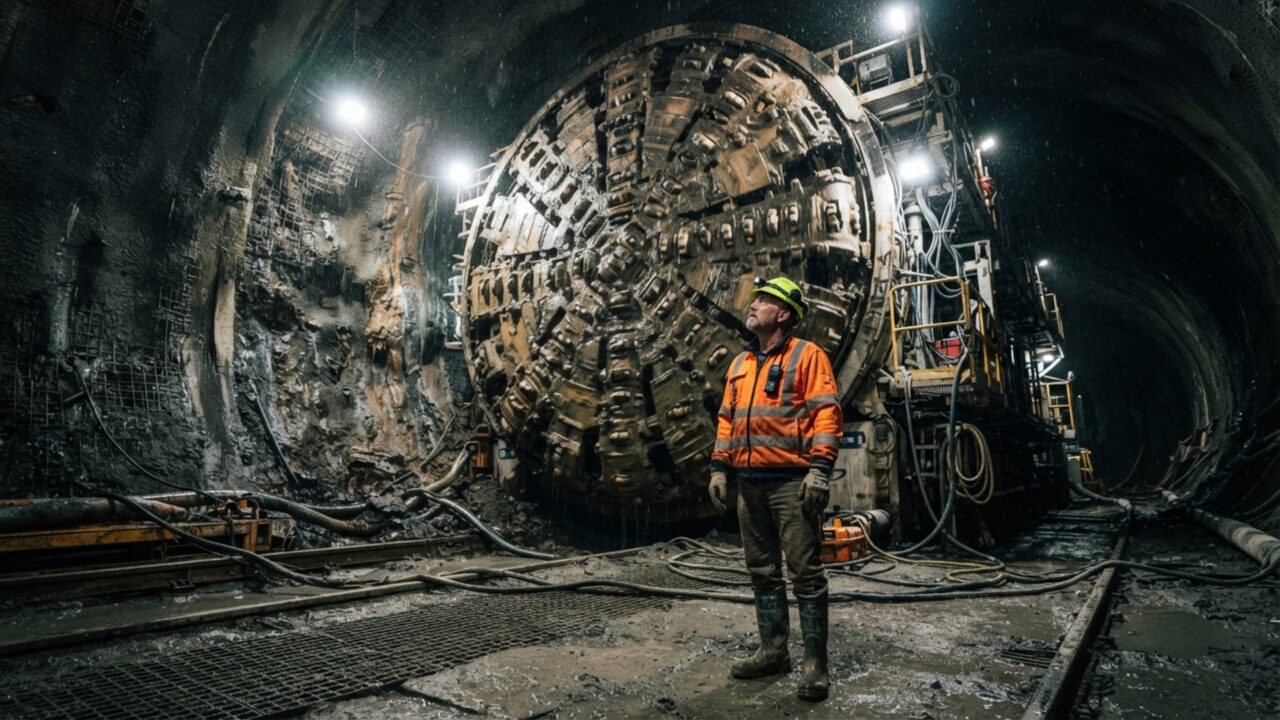 Túnel subterrâneo de 15 km usa ‘tatuzão’ de 120 metros para escavar 30 metros abaixo do nível do oceano