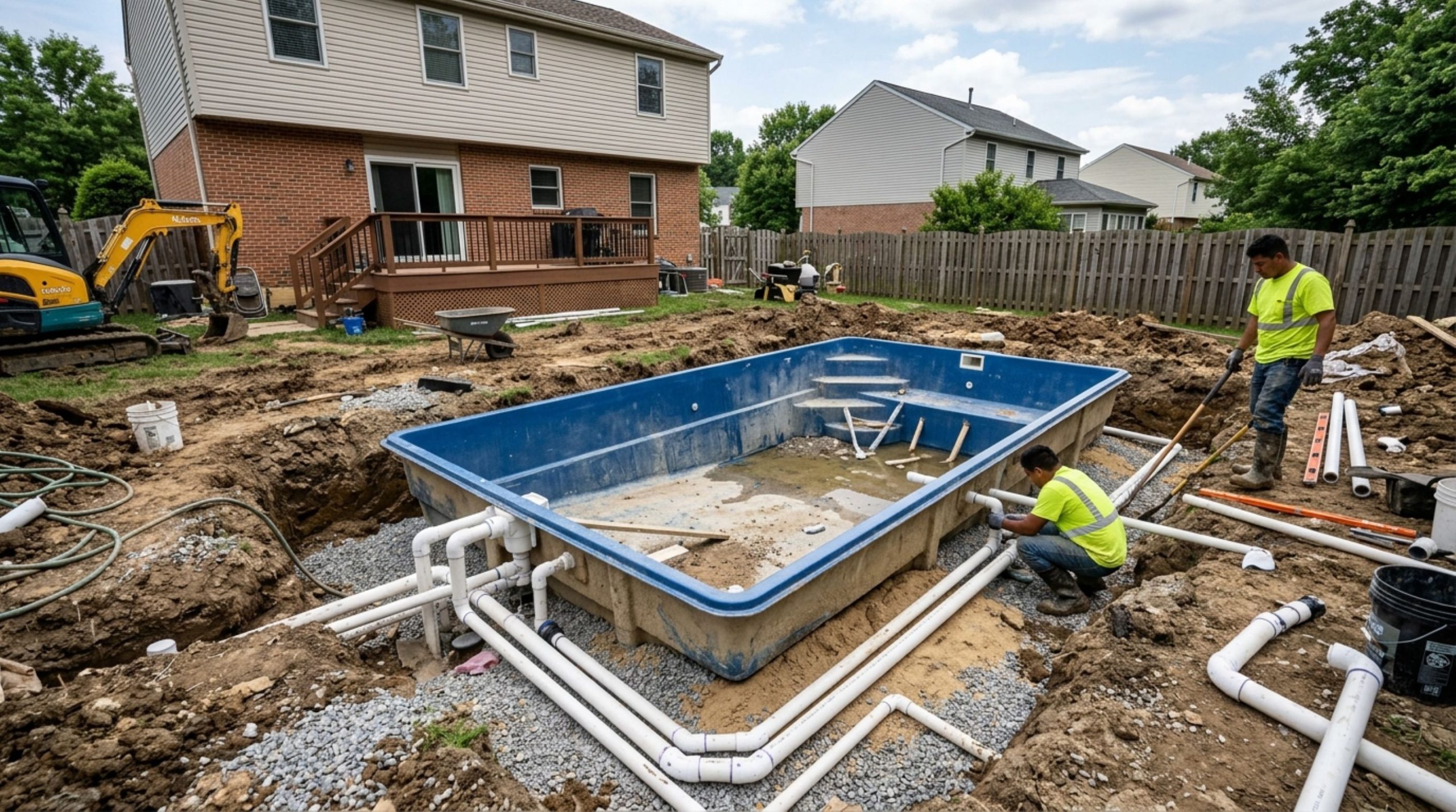 Quanto custa e em quanto tempo você consegue construir uma piscina pequena no quintal para aproveitar o verão de 2027 com a família?