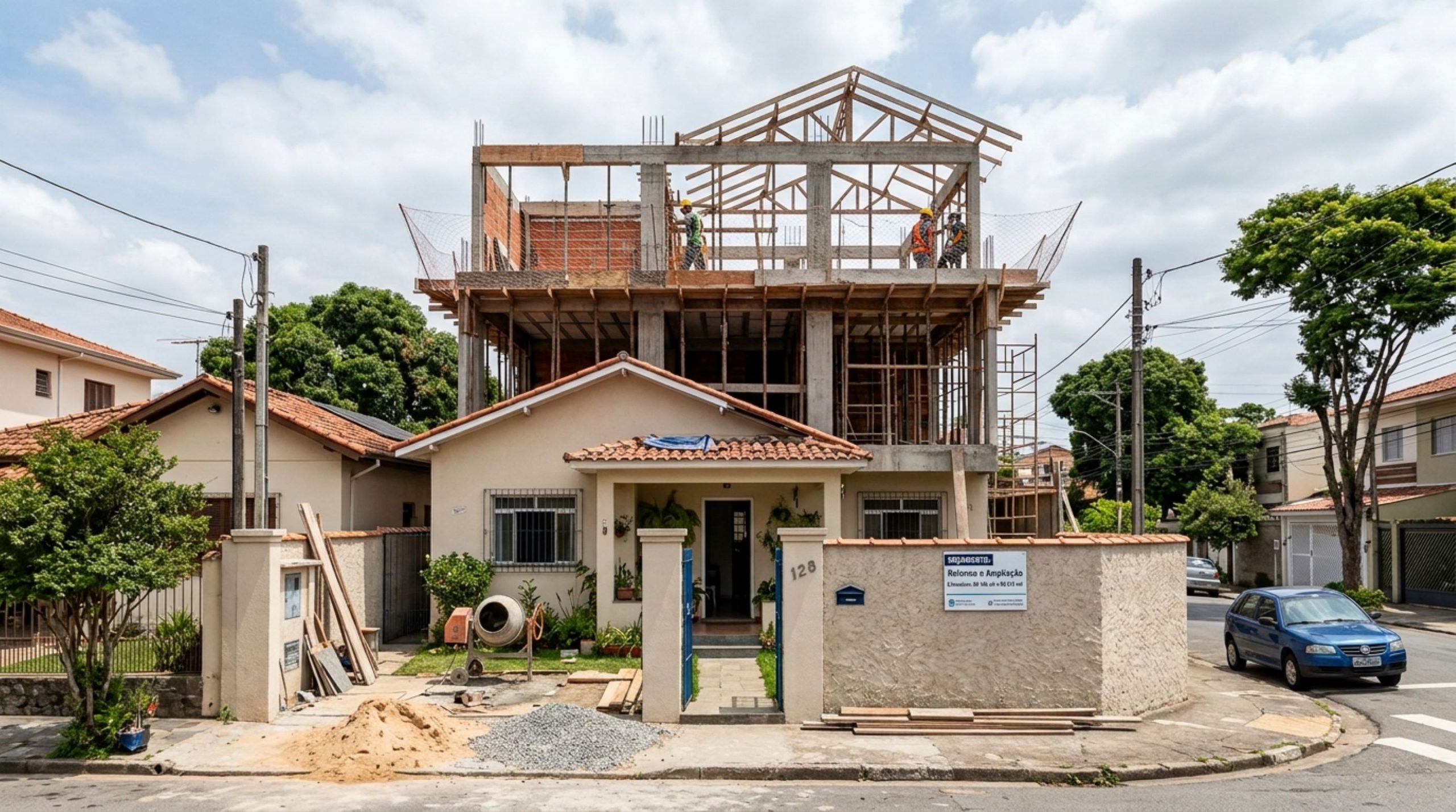 Quanto custa levantar um segundo andar em uma casa de 64 m² e qual o limite de altura máximo em residências normais?