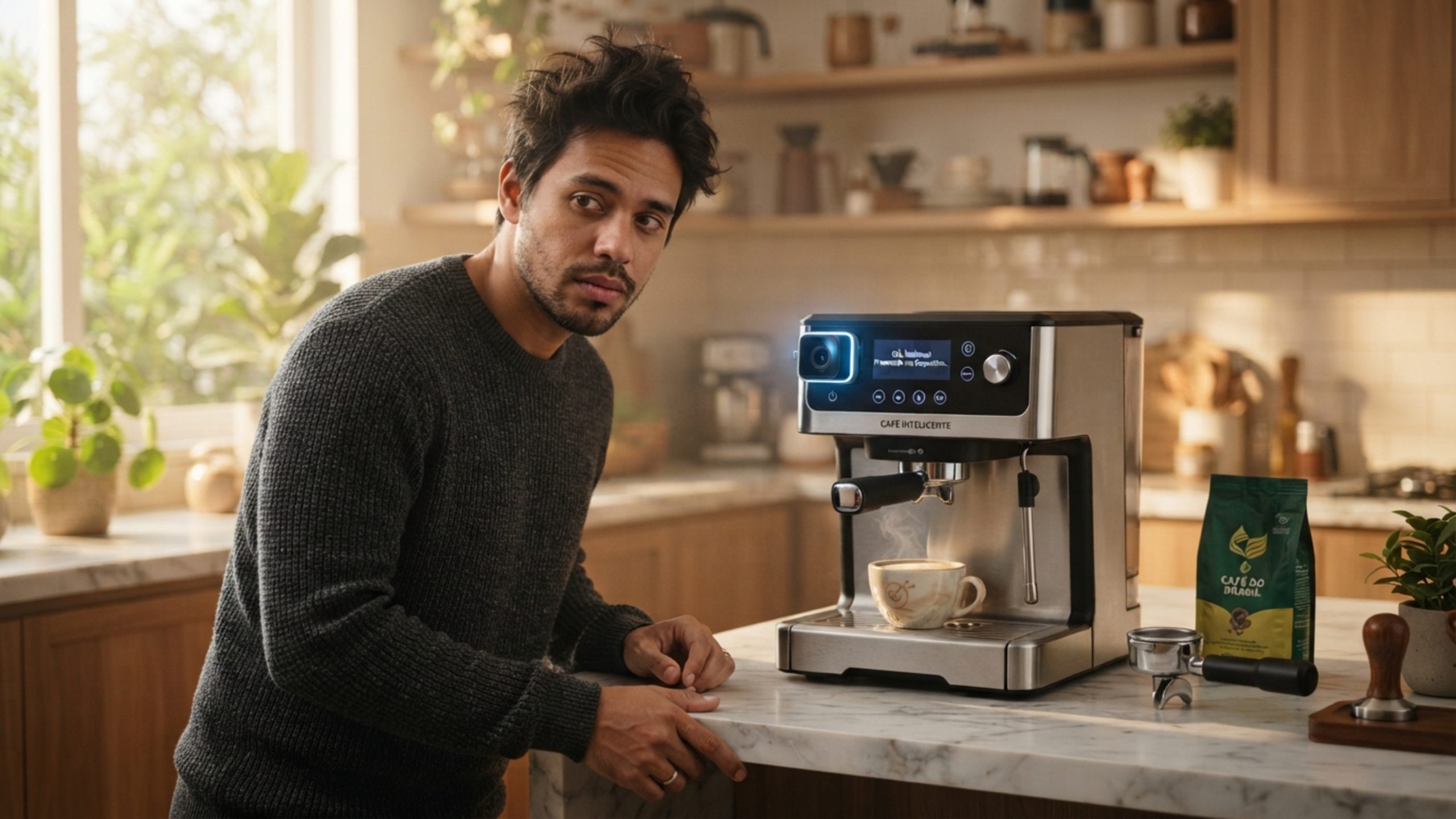 a cafeteira que faz a leitura facial da sua expressão de sono pela manhã e decide, sem te perguntar, a quantidade de cafeína extra na sua xícara