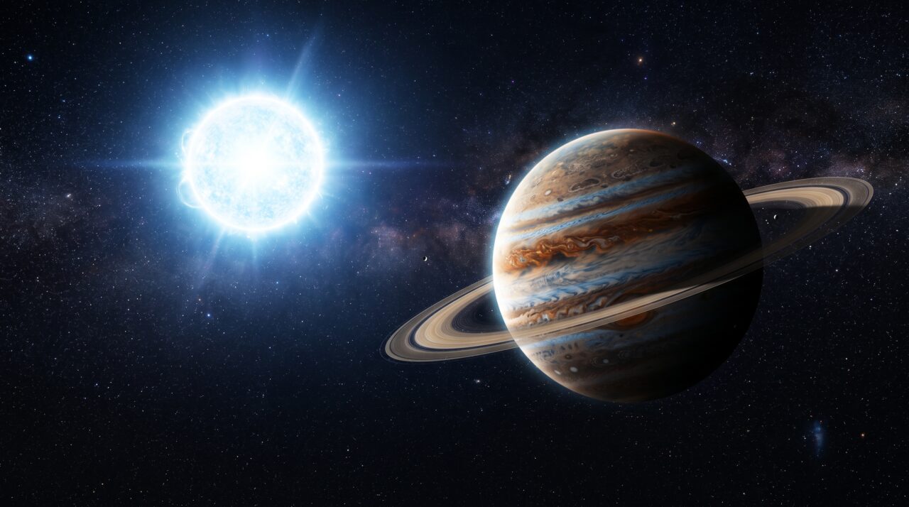 Um planeta gigante estava escondido à vista de todos em um dos sistemas estelares mais estudados da astronomia