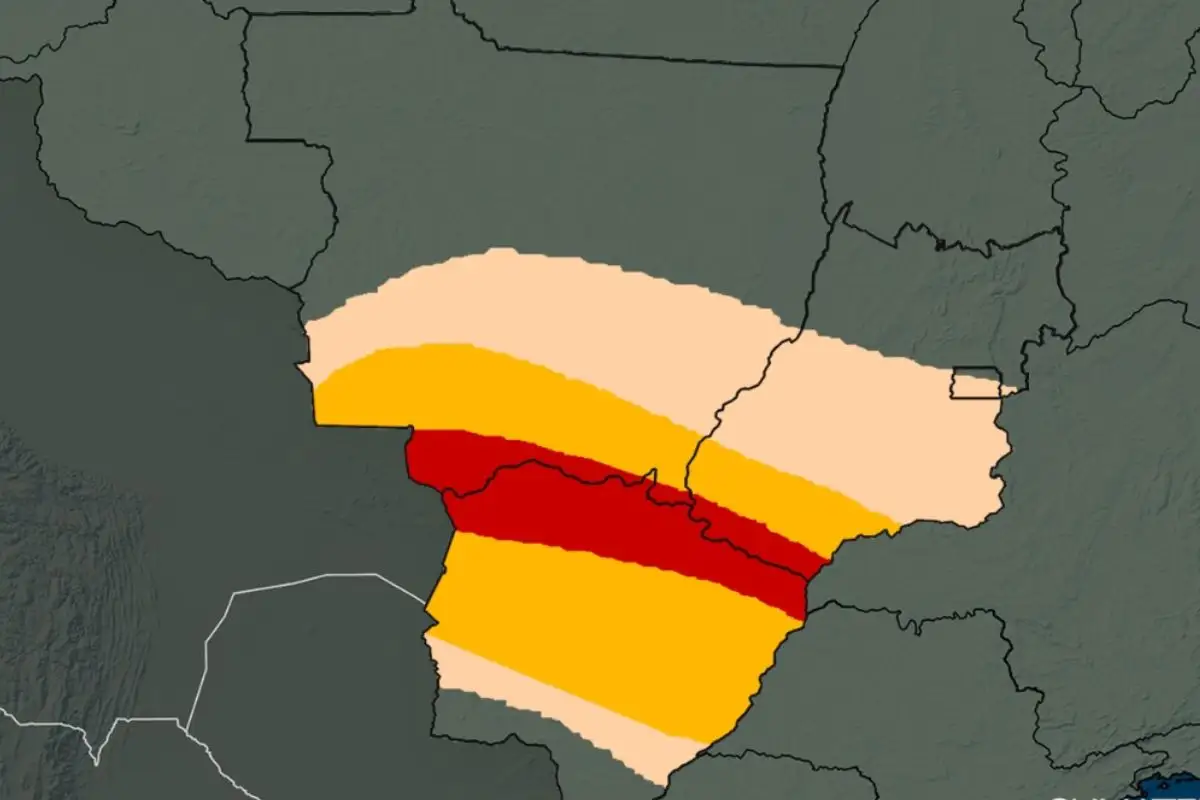 Vinte e três cidades de MT são atingidas por rajadas de vento. - Foto: Climatempo