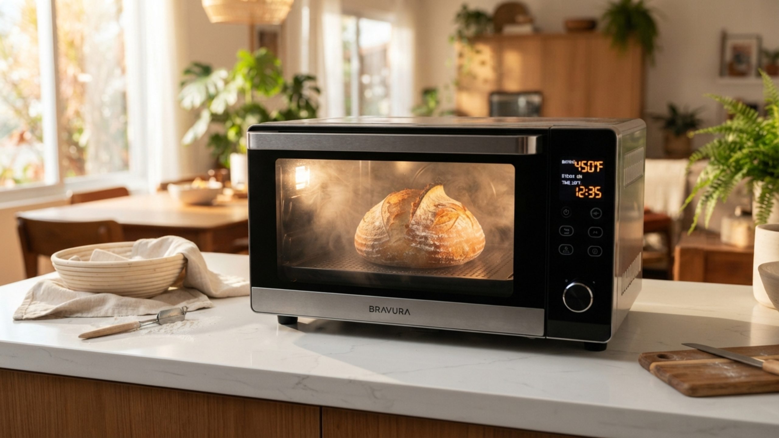 o novo forno de bancada inteligente que descongela, frita e assa usando apenas vapor de alta pressão