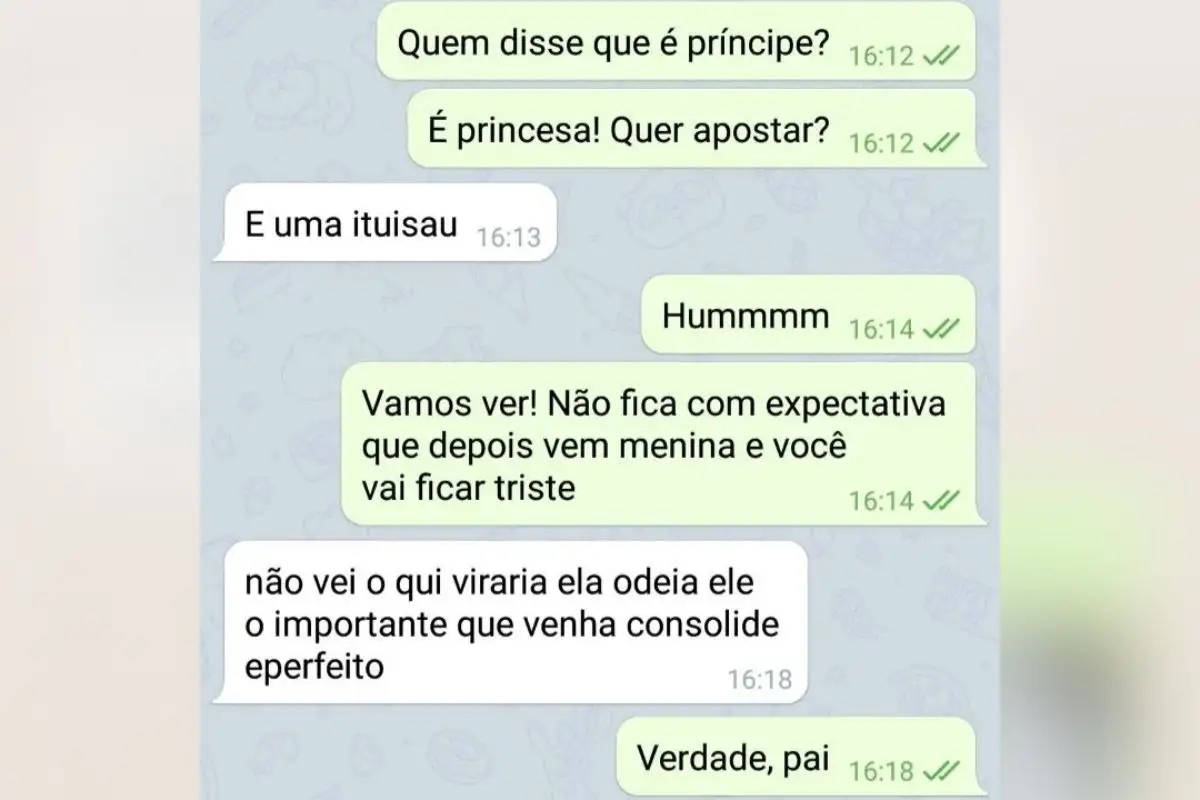 Mensagens trocadas durante período da doença
