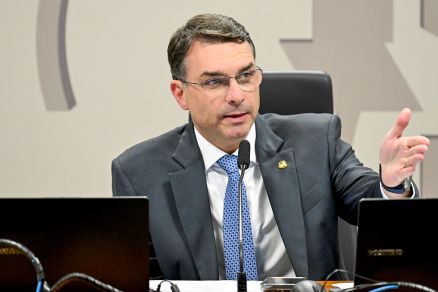 O senador e candidato a presidente, Flávio Bolsonaro (PL)
