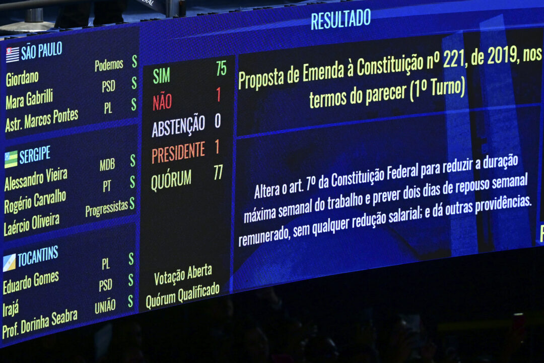Quem foi o único senador a votar contra o fim da escala 6×1?