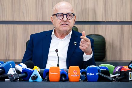O governador Otaviano Pivetta, que falou sobre os secretários de sua gestão 