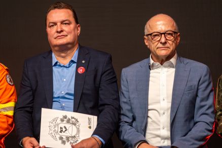 O presidente da Assembleia Legislativa, Max Russi, e o governador Otaviano Pivetta: LOA 2027