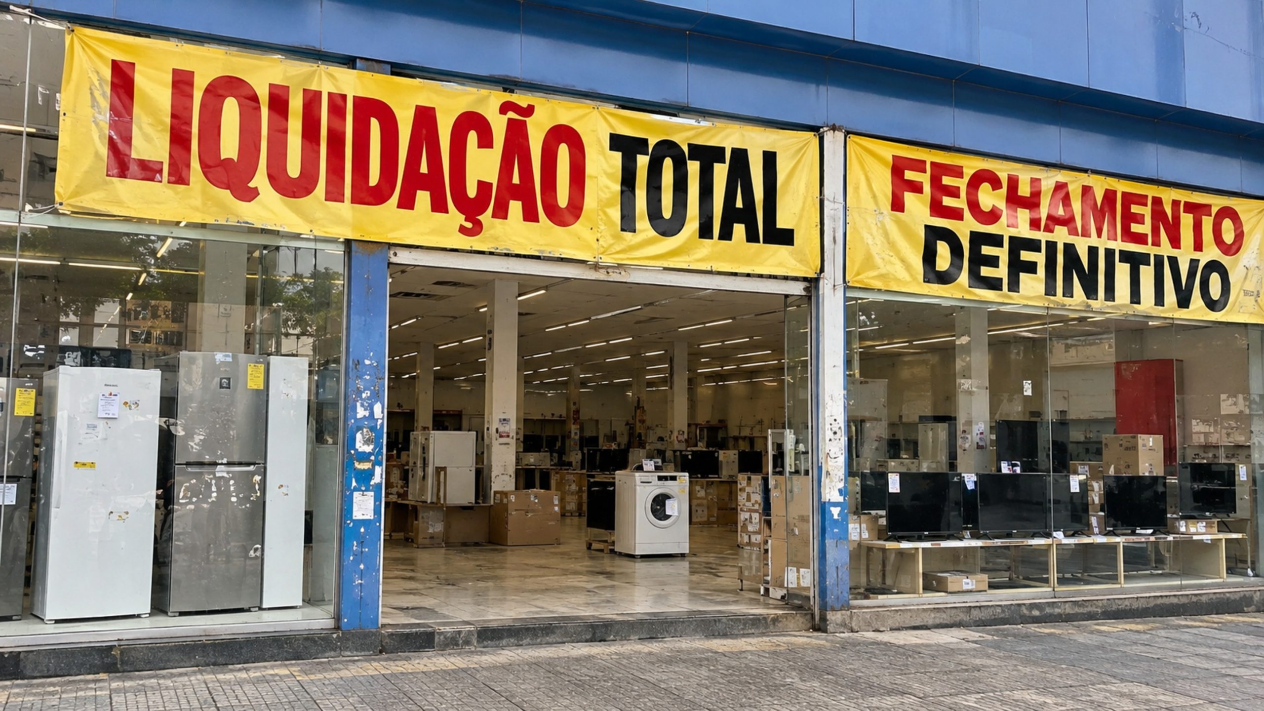 Gigante dos eletrodomésticos tenta encontrar uma saída para a crise, mas acaba colocando suas 220 lojas em liquidação