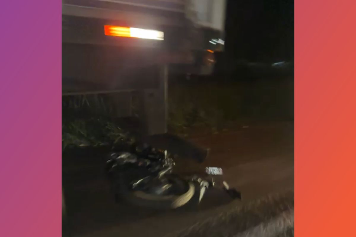 Motociclista morre após entrar repentinamente na BR-060 e colidir com carreta