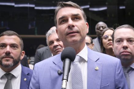 O senador e candidato a presidente, Flávio Bolsonaro (PL)