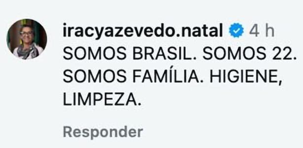 Secretária de Cultura de Natal pede voto em Flávio por 'higiene, limpeza'