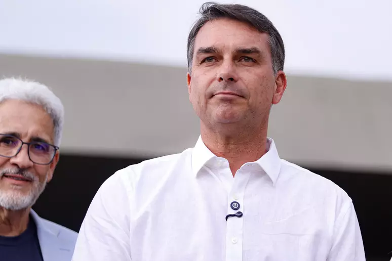 O candidato à presidência Flávio Bolsonaro