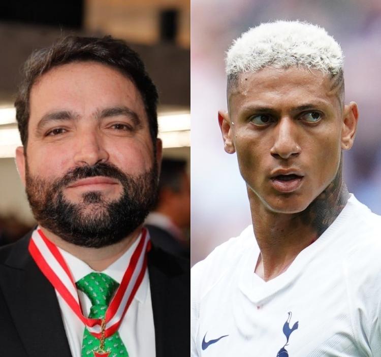 O advogado Willer Tomaz e o jogador Richarlison